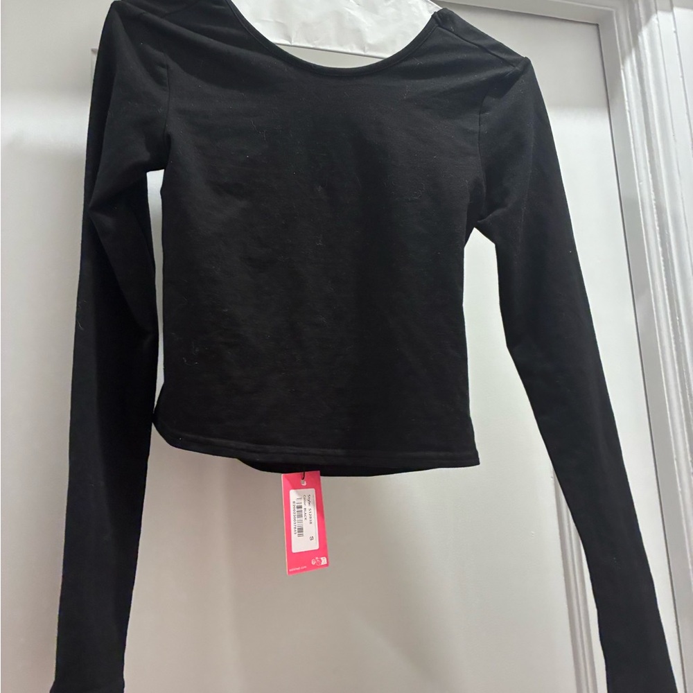 Edikted Black Long Sleeve Women's Tee